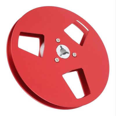 Universal Open Empty Aluminum Alloy Takeup Reel, 1/4 5in Empty Tape Reel Aluminum 3 Holes Nab,for Studer for Reel to Reel Recorder Empty Tape Reel,Red