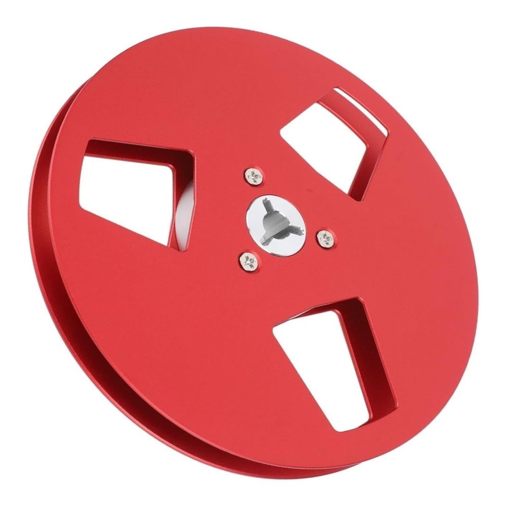 Universal Open Empty Aluminum Alloy Takeup Reel, 1/4 5in Empty Tape Reel Aluminum 3 Holes Nab,for Studer for Reel to Reel Recorder Empty Tape Reel,Red