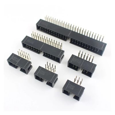 CTGFBUW 10pcs 2.54mm Pitch DC3 Male Connector 6 8 10 12 14 16 18 20 24 26 30 34 40 50 Pin Right Angle Box Header IDC Socket 6P 8P 10P(34P)