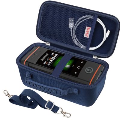 BOVKE Carrying Case for Bushnell Golf Wingman HD GPS Speaker, Portable Golf GPS Speaker Travel Storage Holder, Golfs Speaker Bag Organizer with Shoulder Strap for Charging Cable Accessories, Navy
