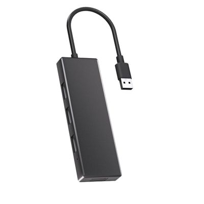 4-in-1 USB 2.0 Hub with Aluminum Alloy Case