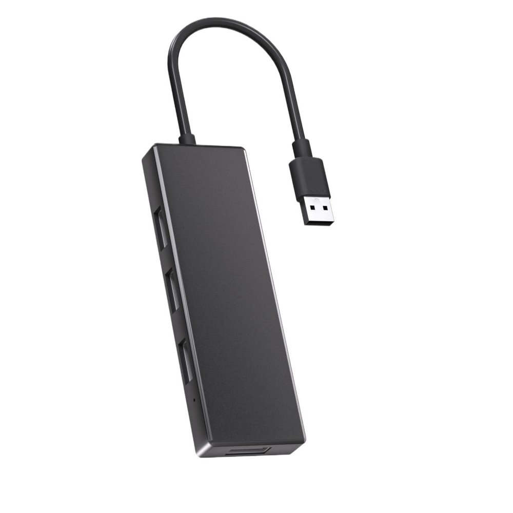 4-in-1 USB 2.0 Hub with Aluminum Alloy Case