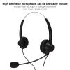 Jspondivague H360D 2.5VA Telephone Headset, Business Headset with Noise Reduction Mic, Binaural Wired Call Center Headphone for Customer Service, Office Earphone with 2.5mm Plug, Adjustable SPE view 2