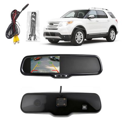 4.3 Inch Car Rearview Mirror Monitor for Ford Fiesta 2013 AHD 800x480 Display with Backup Guide Lines, Auto Dimming & Anti-Glare, RCA Cable + Special Bracket
