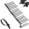 100pcs Push Mount Winged Cable Ties Harness Straps Quick Release Wire Management For Car Body Chassis Bundling Fasteners Car Body Bundling Harness Strap Tie For Motorcycles Interior view 3