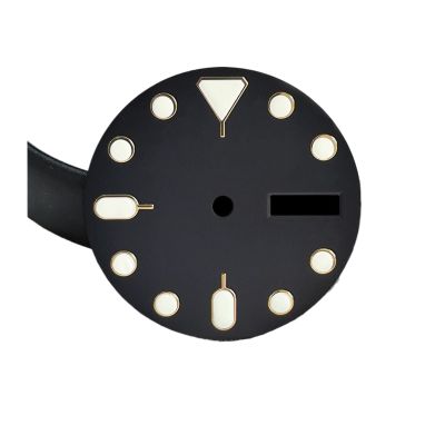 28.5mm NH36 Dial NH36 Movement Dial Dual Calendar Week Display Green Luminous Watch Dial Accessories NH36 Dial(07)