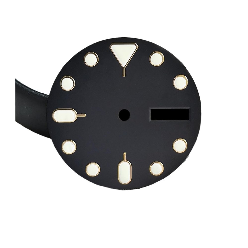 28.5mm NH36 Dial NH36 Movement Dial Dual Calendar Week Display Green Luminous Watch Dial Accessories NH36 Dial(07)
