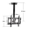 Adjustable Ceiling TV Mount Bracket - Ceiling TV Mount - Four-Sided Ceiling TV Mount, Tilt and Swivel TV Bracket, Suitable for Most LCD Flat-Screen TVs and Curved TVs, Up to 330 Pounds,32-55inch view 2