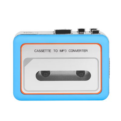EBTOOLS Cassette Tape Player, Stereo Dual Channel, 3.5mm Headphone Jack, Portable Cassette to Mp3 Converter, USB Recorder, Clear Sound, Auto Reverse, Enduring and Portable (Blue)