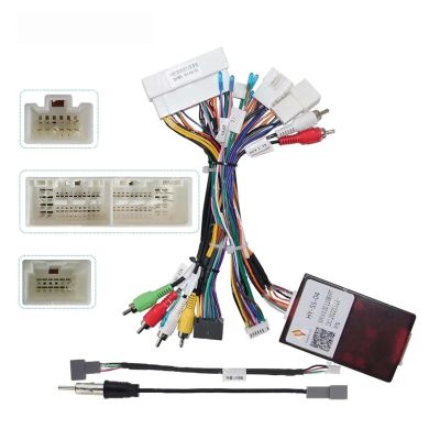 Fits for Hyundai Sonata 9 Elantra Tucson KIA KX5 KX7 Sportage Support Factory Backup Camera SPDIF Amplifier 360 Cemera Car Radio Stereo Retrofit Wiring Harness Adapter