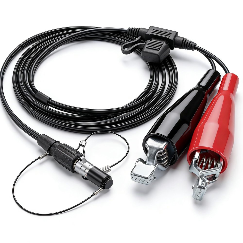 12V Power Cable Compatible with Trimble 4700 4800 5700 5800 R6 R7 R8 R10 GPS RTK GNSS Receiver, 7 Pin to Alligator Clips, 46125-20