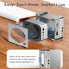 Mac mini M4/M4 Pro Dock with NVMe SSD Enclosure, 9-1 Workstation for Mac mini M4/M4 Pro,Docking Station with HDMI 4K60Hz,2*USB-A 10G,1*USB 2.0,1*PD 100W,SD/TF4.0,Support SSD B+M M-Key view 2