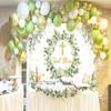 Greenery God Bless Backdrop Banner Green Baptism Photoshoot Background First Holy Communion Christening Party Decorations Banner Booth Props (7x5FT(82 x 59 inch)) view 4
