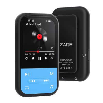 128GB MP3 Player - Clip MP3 Player with Bluetooth 5.3, Portable Music Player with FM Radio, Voice Recorder, Pedometer, Mini Design Ideal for Sport, Earphones Included