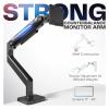 ADBWEKKF Black Robotic Arm Computer Monitor Desktop Mount for 49 Inch view 3