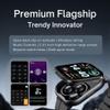 Effeokki Smartwatch with Clip-On Earbuds, 2-in-1 Men's Bluetooth Fitness Tracker with Calls, Music, Notifications, Multi-Sports, NFC, for Android & iOS Phone, Perfect for Husband, Dad, or Friends view 2