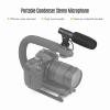 Akozon Stereo Microphone Hot Shoe Mount 3.5mm Jack DV Microphone for Camera Film Recording Interview view 4