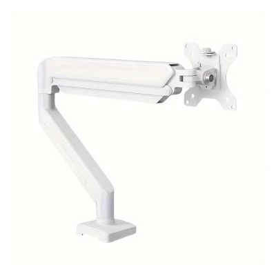 ADBWEKKF Single monitor stand, supports up to 32 inches, each screen weighs 19.8 pounds, computer desk mount, adjustable TV stand(White)
