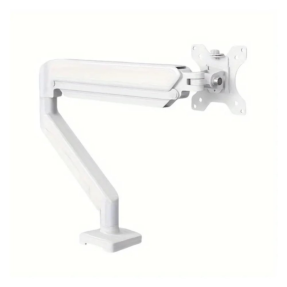 ADBWEKKF Single monitor stand, supports up to 32 inches, each screen weighs 19.8 pounds, computer desk mount, adjustable TV stand(White)