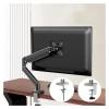 ADBWEKKF Single monitor stand, supports up to 32 inches, each screen weighs 19.8 pounds, computer desk mount, adjustable TV stand(White) view 3
