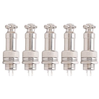 Aviation Connector Male Female Wire Panel Power Chassis Metal 5A GX12 450V Military Aerospace (4pin)