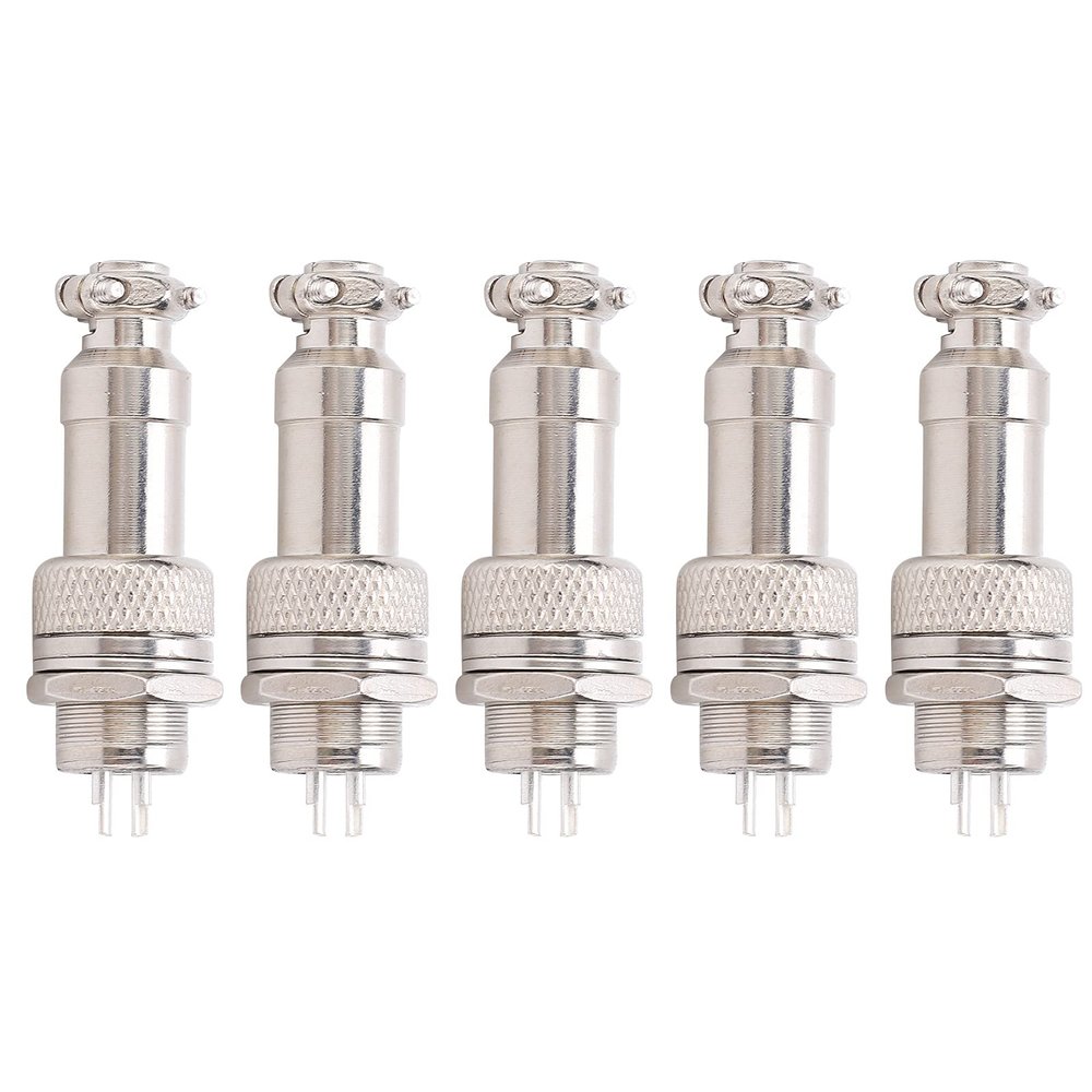 Aviation Connector Male Female Wire Panel Power Chassis Metal 5A GX12 450V Military Aerospace (4pin)