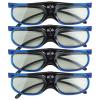 Vestamore 4 Pairs 3D Glasses, 144Hz Refresh Rate, Rechargeable For Dlp-Link, Xgimi, Jmgo Projectors, Wide Viewing Angle, Blue Frame view 1