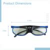 Vestamore 4 Pairs 3D Glasses, 144Hz Refresh Rate, Rechargeable For Dlp-Link, Xgimi, Jmgo Projectors, Wide Viewing Angle, Blue Frame view 2
