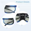 Vestamore 4 Pairs 3D Glasses, 144Hz Refresh Rate, Rechargeable For Dlp-Link, Xgimi, Jmgo Projectors, Wide Viewing Angle, Blue Frame view 3