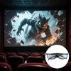 Vestamore 4 Pairs 3D Glasses, 144Hz Refresh Rate, Rechargeable For Dlp-Link, Xgimi, Jmgo Projectors, Wide Viewing Angle, Blue Frame view 4