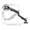 ADBWEKKF 17-34 inch Desktop Gas Spring LCD LED Monitor Stand Articulated Arm Full Motion Support Rod TV Stand PC Mounting Base Support Hole Distance M5(M5 Gray) view 4