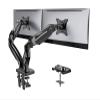 ADBWEKKF Dual Monitor Stand - Fully Adjustable Monitor Desk Mount Swivel  Stand with C-Clamp, Screen - Each Stand Holds 4.4 to 19.8 lbs view 1