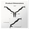ADBWEKKF Dual Monitor Stand - Fully Adjustable Monitor Desk Mount Swivel  Stand with C-Clamp, Screen - Each Stand Holds 4.4 to 19.8 lbs view 2