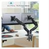 ADBWEKKF Dual Monitor Stand - Fully Adjustable Monitor Desk Mount Swivel  Stand with C-Clamp, Screen - Each Stand Holds 4.4 to 19.8 lbs view 3