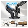 ADBWEKKF Dual Monitor Stand - Fully Adjustable Monitor Desk Mount Swivel  Stand with C-Clamp, Screen - Each Stand Holds 4.4 to 19.8 lbs view 4