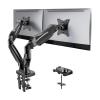 ADBWEKKF Dual Monitor Stand - Fully Adjustable Monitor Desk Mount Swivel  Stand with C-Clamp, Grommet Mounting Base view 1
