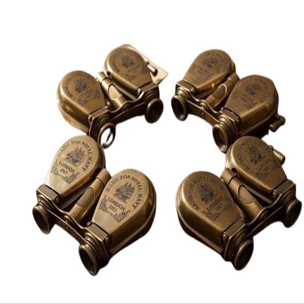 Set of 4 Vintage Brass Opera Glasses London 1917 Design | Handcrafted Antique