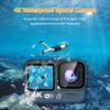 Acouto Action Camera with Accessories Kit - 4K 60FPS Action Camera 24MP WiFi Sports Camera 170 Wide Angle Lens Dual Screen Touch Control - Perfect for Diving and Outdoor view 2