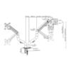 ADBWEKKF Double arms for desktop mounting bracket spring combination suitable for 17-32 inch screens view 2