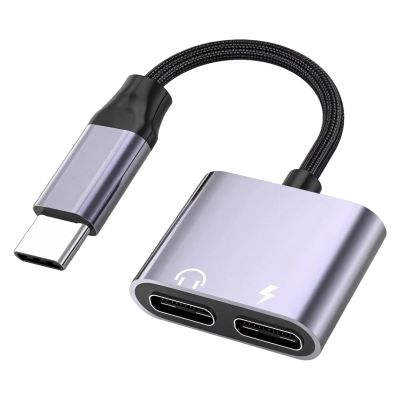 Vestamore Type-C Charging And Audio Splitter, Usb-C Adapter Offering Lossless Sound, 60W Fast Charge Support, Travel Friendly Alloy Build