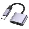 Vestamore Type-C Charging And Audio Splitter, Usb-C Adapter Offering Lossless Sound, 60W Fast Charge Support, Travel Friendly Alloy Build view 1