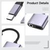Vestamore Type-C Audio And Charging Splitter, Usb-C Adapter, Aluminum Design, Fast 20V3A Charging view 3