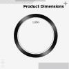 Vestamore Black Stainless Steel Bezel For 8, 1.85 In / 47Mm, Scratch-Resistant, Easy To Install Racing Design view 2