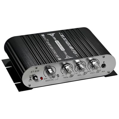 Vestamore 2.1 Channel Subwoofer Amplifier, Mini Digital Audio, Aux/Rca Input For Car, Adjustable Treble/Bass Controls