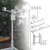 Adjustable Outdoor Security Camera Mounting Pole, 8FT-20FT Height with 4 Brackets, Ideal for Backyard, Garden, Driveway Surveillance - Durable and Stable Camera Holder view 1