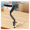 ADBWEKKF Adjustable gas spring single monitor stand computer screen stand, supports up to 17.3-inch screen computer(Black) view 3