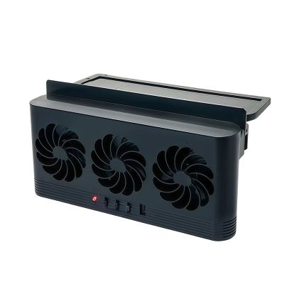 SPONGL USB Rechargeable/Solar Car Ventilation Fan Cooling Systems Triple Airflows Air Circulation Fans Elimination