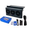 SPONGL USB Rechargeable/Solar Car Ventilation Fan Cooling Systems Triple Airflows Air Circulation Fans Elimination view 4