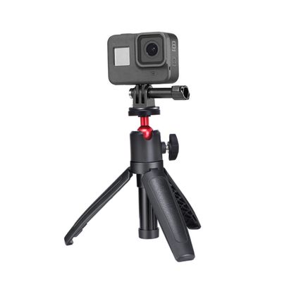 BESPORTBLE Multi-Function Telescopic Selfie Stick Tripod with Anti-Slip Pad Screw for Outdoor Live Streaming Phone Tripod Holder and Camera Supporter Black