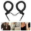 COOLHIYA 2pcs Coiled Telephone Cord for Landline Phones Flexible Receiver Cable Easy Installation Compatible with Desk Phones view 4